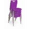 Mooreco Hierarchy School Chair, 4 Leg, 16" Chrome Frame, Purple Armless Shell, PK5 53316-5-PURPLE-NA-CH - alternate 2